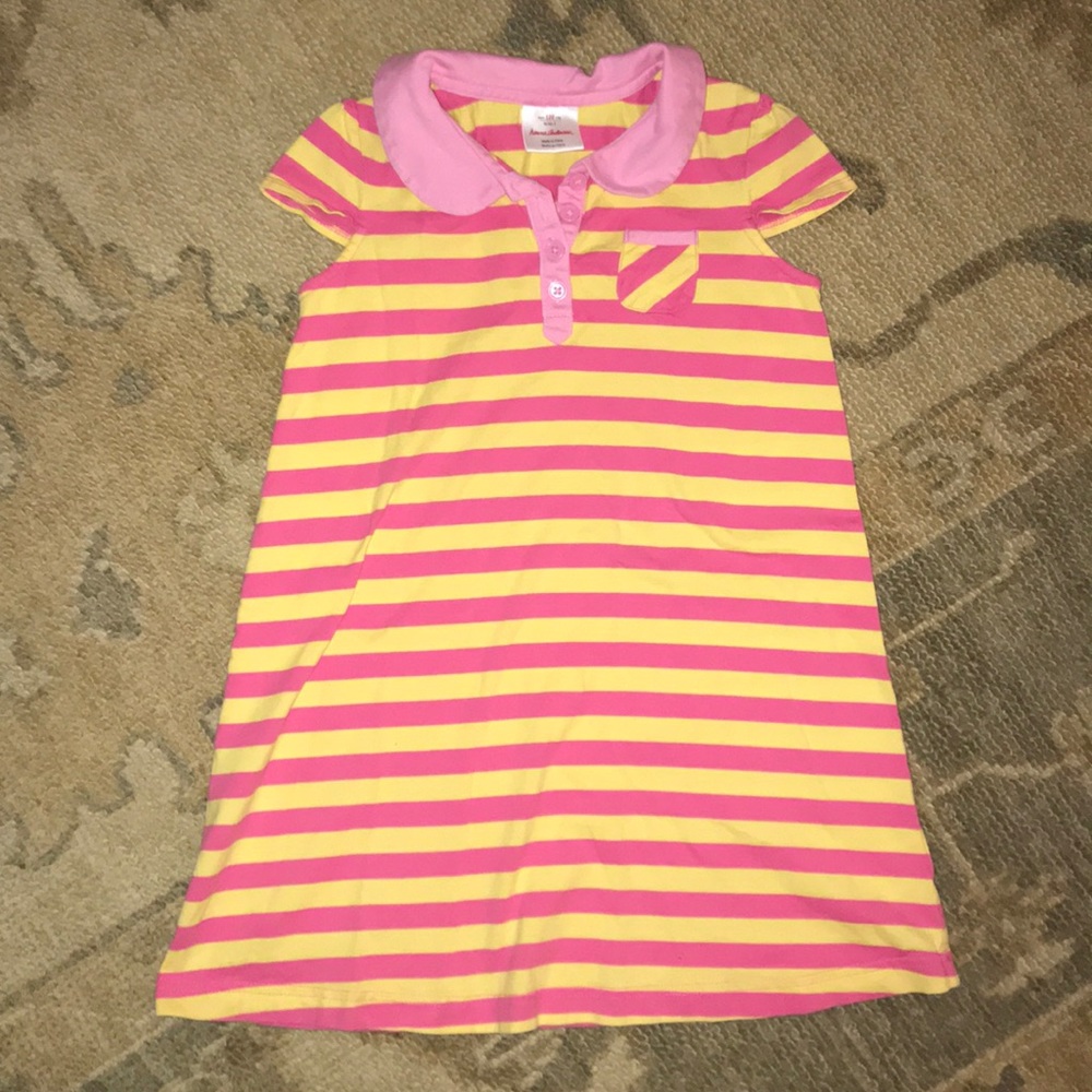 Hanna Andersson Striped pink yellow dress